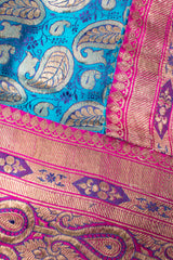 Felicia Viti Paisley Bronze Brocade Wrap Dress Smoking Robe