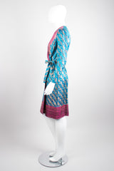 Felicia Viti Paisley Bronze Brocade Wrap Dress Smoking Robe