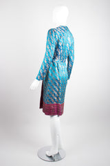 Felicia Viti Paisley Bronze Brocade Wrap Dress Smoking Robe