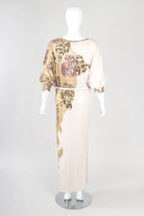 Recess Designer Consignment Vintage Fab Connection Beaded Sequined Blouson Batwing Dress Los Angele resale