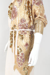 Recess Designer Consignment Vintage Fab Connection Beaded Sequined Blouson Batwing Dress Los Angele resale