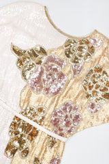 Recess Designer Consignment Vintage Fab Connection Beaded Sequined Blouson Batwing Dress Los Angele resale