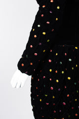 Recess Los Angeles Vintage Fabian Molina Metallic Dot Velvet Bubble Dress &  Mutton Gigot Sleeve Jacket Set