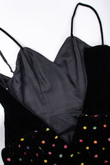 Recess Los Angeles Vintage Fabian Molina Metallic Dot Velvet Bubble Dress &  Mutton Gigot Sleeve Jacket Set