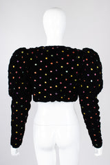 Recess Los Angeles Vintage Fabian Molina Metallic Dot Velvet Bubble Dress &  Mutton Gigot Sleeve Jacket Set