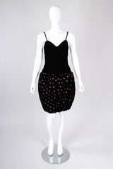 Recess Los Angeles Vintage Fabian Molina Metallic Dot Velvet Bubble Dress &  Mutton Gigot Sleeve Jacket Set