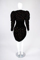 Recess Los Angeles Vintage Fabian Molina Metallic Dot Velvet Bubble Dress &  Mutton Gigot Sleeve Jacket Set