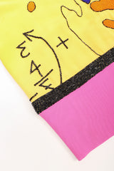 Recess Los Angeles Designer Consignment Fabrice Silhouette Colorblock Beaded School Doodle Math Shift Dress