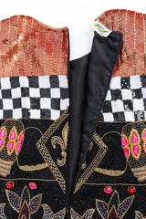 Multi Embellished Cocktail Dress by Fashion Creation back zipper @recessla