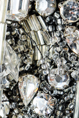 Vintage Felix Arbeo Draped Diamond Bead Waist Gown Loose beading threads