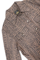 Recess Vintage Fendi Brown Tiger Twill Jean Jacket on white background