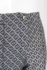 Recess Los Angeles Vintage Fendi Karl Lagerfeld Iridescent Zucca Monogram Trouser Flare Pant