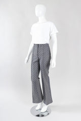 Recess Los Angeles Vintage Fendi Karl Lagerfeld Iridescent Zucca Monogram Trouser Flare Pant