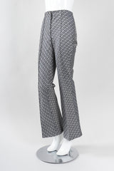 Recess Los Angeles Vintage Fendi Karl Lagerfeld Iridescent Zucca Monogram Trouser Flare Pant