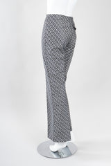 Recess Los Angeles Vintage Fendi Karl Lagerfeld Iridescent Zucca Monogram Trouser Flare Pant