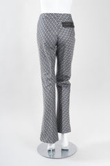 Recess Los Angeles Vintage Fendi Karl Lagerfeld Iridescent Zucca Monogram Trouser Flare Pant