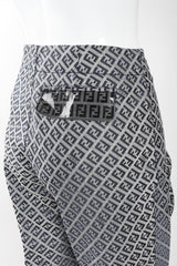 Recess Los Angeles Vintage Fendi Karl Lagerfeld Iridescent Zucca Monogram Trouser Flare Pant
