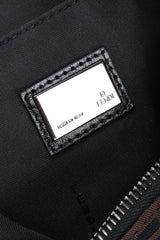 Recess Los Angeles Vintage Fendi Zucca Double F Monogram Mini Bag Brown Leather Shoulder Strap Zipper Rectangle