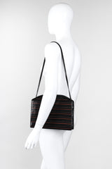 Recess Los Angeles Vintage Fendi Slim Embroidered Leather Shoulder Bag