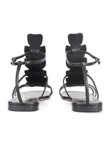 Recess Designer Consignment Vintage Fendi 2016 Flowerland Gladiator Leather Sandals Los Angeles Resale