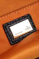 Recess Los Angeles Vintage Fendi Satin Snake Baguette Clutch Bag