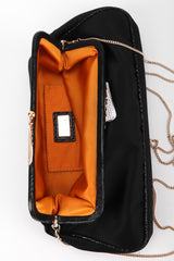 Recess Los Angeles Vintage Fendi Satin Snake Baguette Clutch Bag