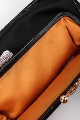 Recess Los Angeles Vintage Fendi Satin Snake Baguette Clutch Bag