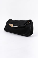 Recess Los Angeles Vintage Fendi Satin Snake Baguette Clutch Bag
