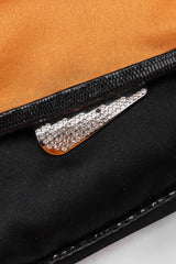 Recess Los Angeles Vintage Fendi Satin Snake Baguette Clutch Bag