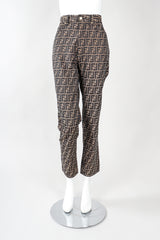 Recess Designer Consignment Vintage Fendi Zucca Logo Monogram Pant Jean Los Angeles Resale