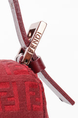 Recess Designer Consignment Vintage Fendi Zucca Zucchino Canvas Monogram Baguette Shoulder Bag Los Angeles Resale