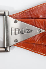 Vintage Fendi Fendissime Obi Crocodile Belt Buckle at Recess Los Angeles