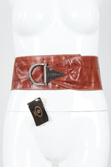 Vintage Fendi Fendissime Obi Crocodile Belt on mannequin at Recess Los Angeles