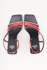 Recess Los Angeles Designer Consignment Resale Recycled Vintage Fendi Square Toe Strappy Snake Sandals