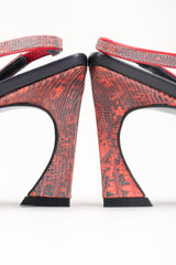 Recess Los Angeles Designer Consignment Resale Recycled Vintage Fendi Square Toe Strappy Snake Sandals