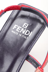 Recess Los Angeles Designer Consignment Resale Recycled Vintage Fendi Square Toe Strappy Snake Sandals