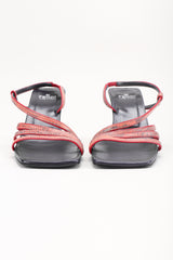 Recess Los Angeles Designer Consignment Resale Recycled Vintage Fendi Square Toe Strappy Snake Sandals