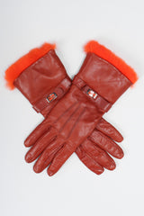 Recess Los Angeles Vintage Fendi Kid Leather Fur Trim Gloves