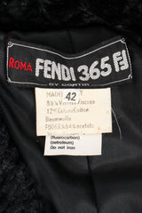 Vintage Fendi Faux Astrakhan Curly Lamb Coat labels at Recess Los Angeles