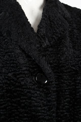 Vintage Fendi Faux Astrakhan Curly Lamb Coat on Mannequin button at Recess Los Angeles