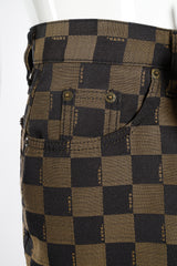 Vintage Fendi Checkerboard Monogram Pant detail at Recess Los Angeles