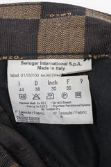 Vintage Fendi Checkerboard Monogram Pant label at Recess Los Angeles