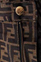 Vintage Fendi Zucca Monogram Crop Jean 28x28 button at Recess Los Angeles