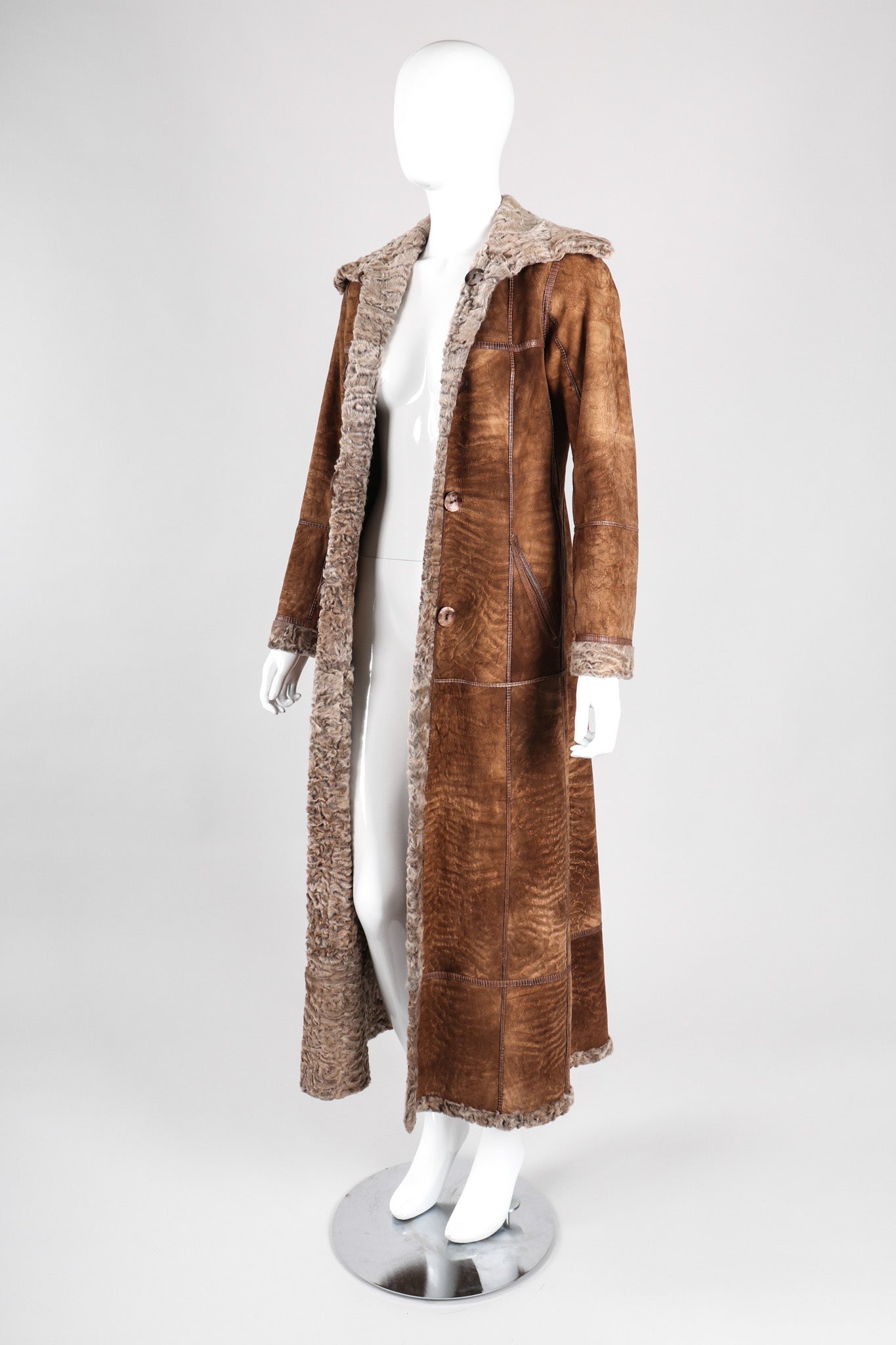 Recess Los Angeles Vintage Louis Feraud Reversible Shearling Persian Lamb Fur Coat