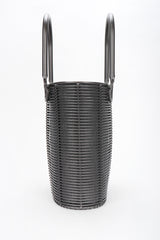 Recess Designer Consignment Vintage Ferragamo Gunmetal Metal Cage Mini Tote Bag Los Angeles Resale