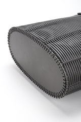 Recess Designer Consignment Vintage Ferragamo Gunmetal Metal Cage Mini Tote Bag Los Angeles Resale