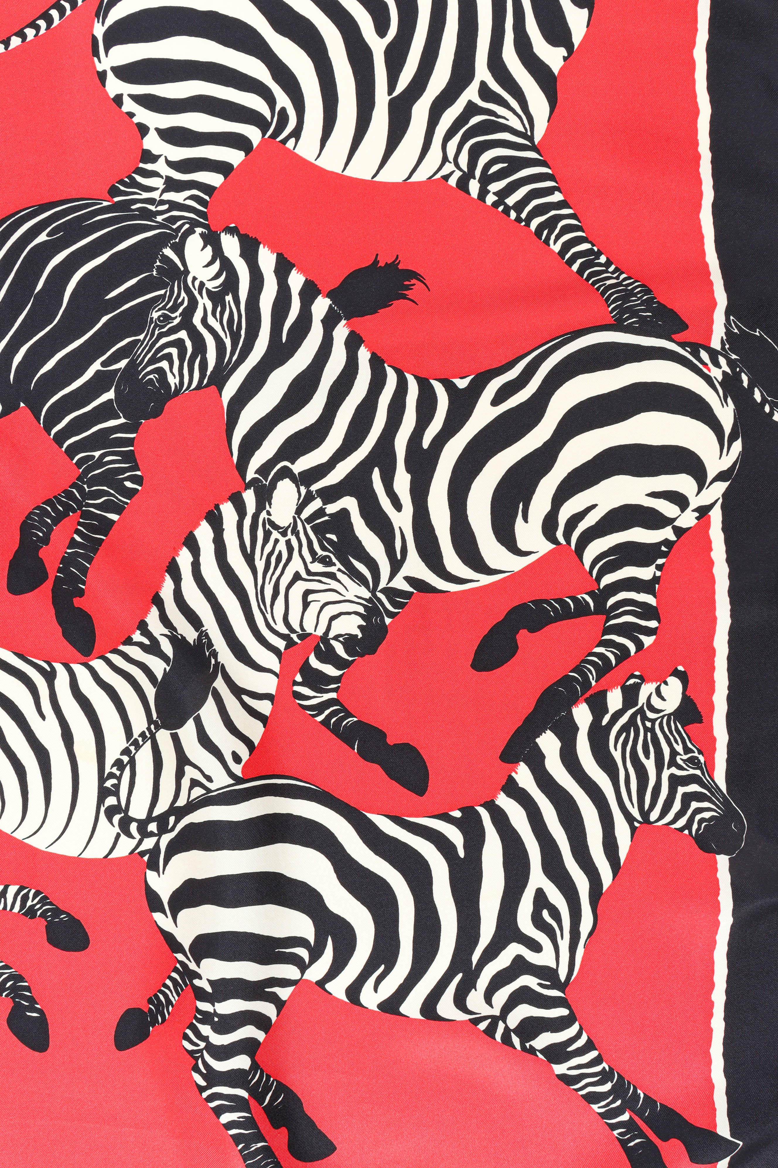 Vintage Ferragamo Prancing Zebra Scarf zebra print @ Recess LA
