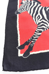 Vintage Ferragamo Prancing Zebra Scarf fabric @ Recess LA