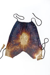 Vintage Anthony Ferrara One of a Kind Tie Dye Gathered Metal Mesh Halter Top Flat Front at Recess