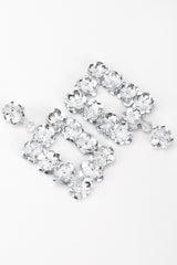 Recess Los Angeles Vintage Unsigned Mirrored Sequin Flower Frame Earrings